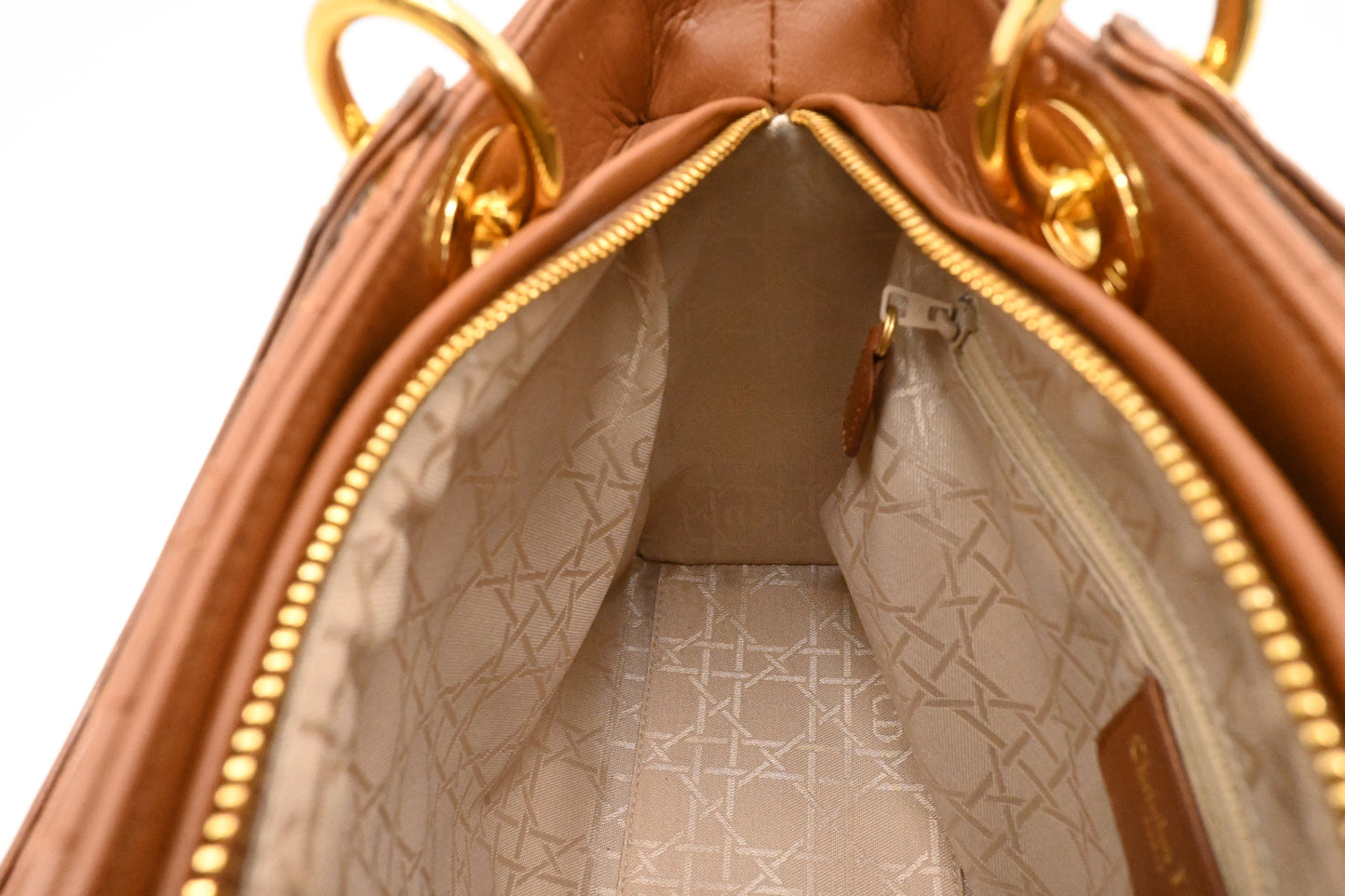Dior Lady Dior Medium in Brown Cannage Leather