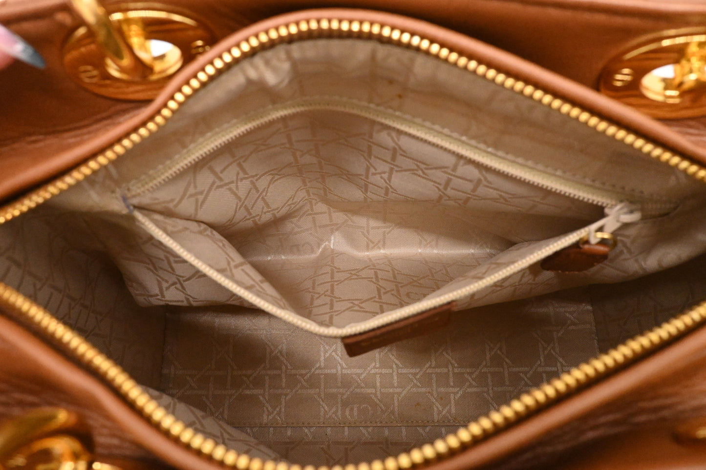 Dior Lady Dior Medium in Brown Cannage Leather