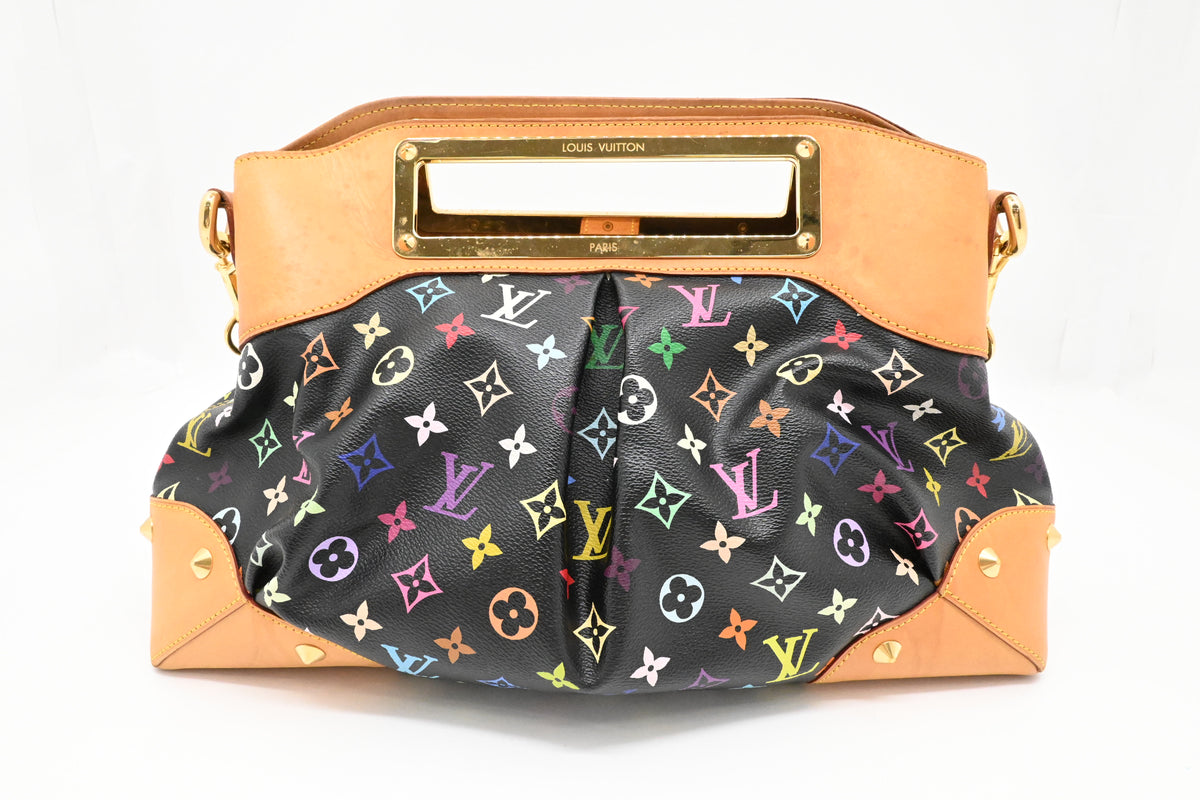 Louis Vuitton Judy MM in Black Multicolor Monogram Canvas