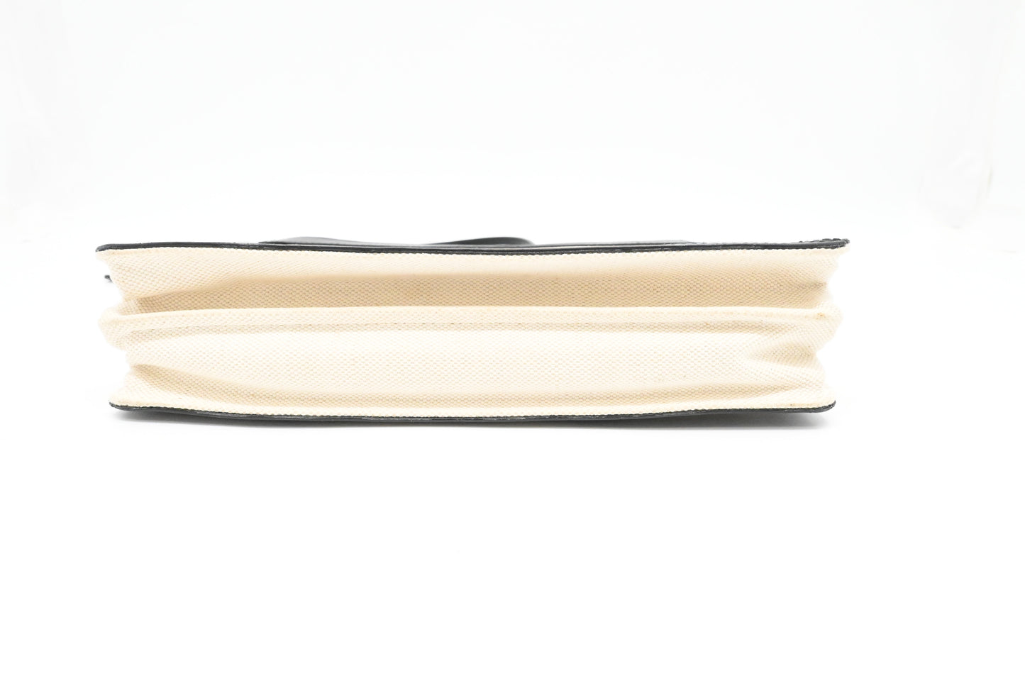 Balenciaga Navy Pochette Crossbody in Off White Canvas