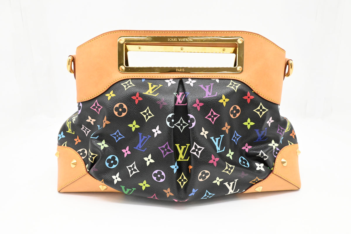 Louis Vuitton Judy MM in Black Multicolor Monogram Canvas
