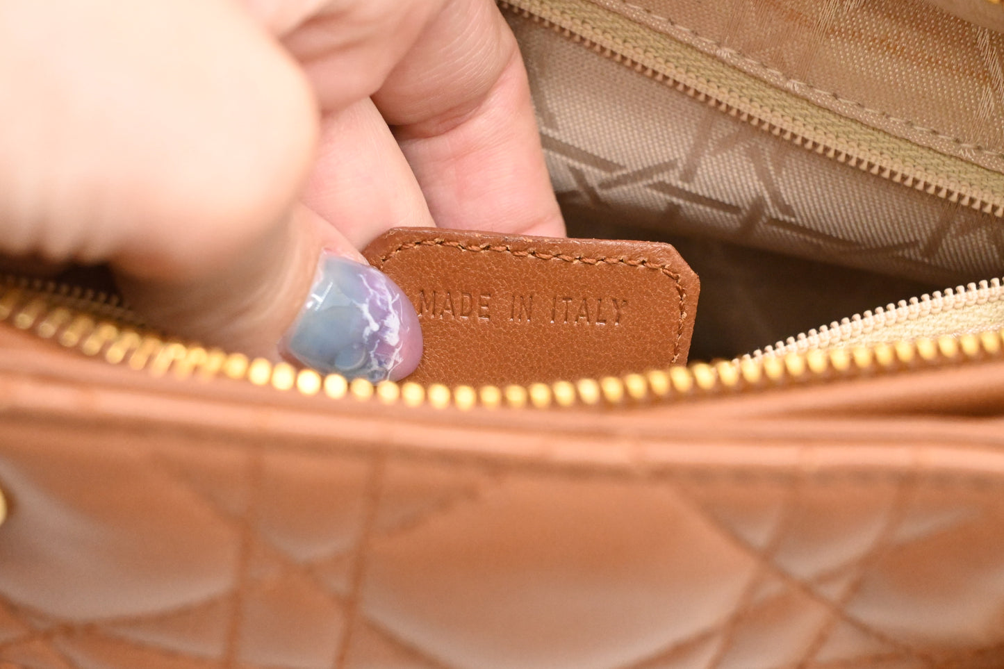Dior Lady Dior Medium in Brown Cannage Leather