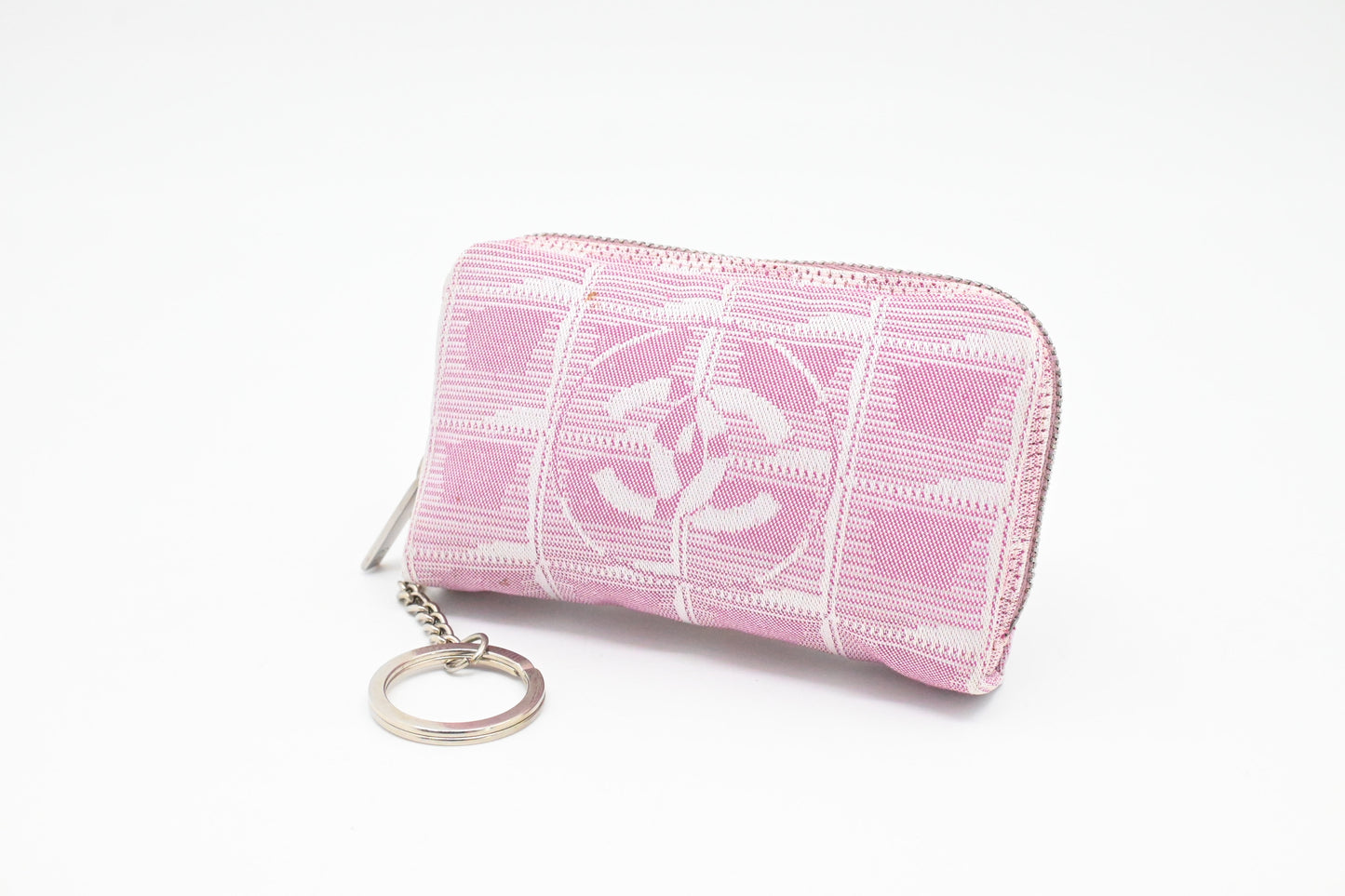 Chanel Coin Case in Pink New Travel LIne Canvas