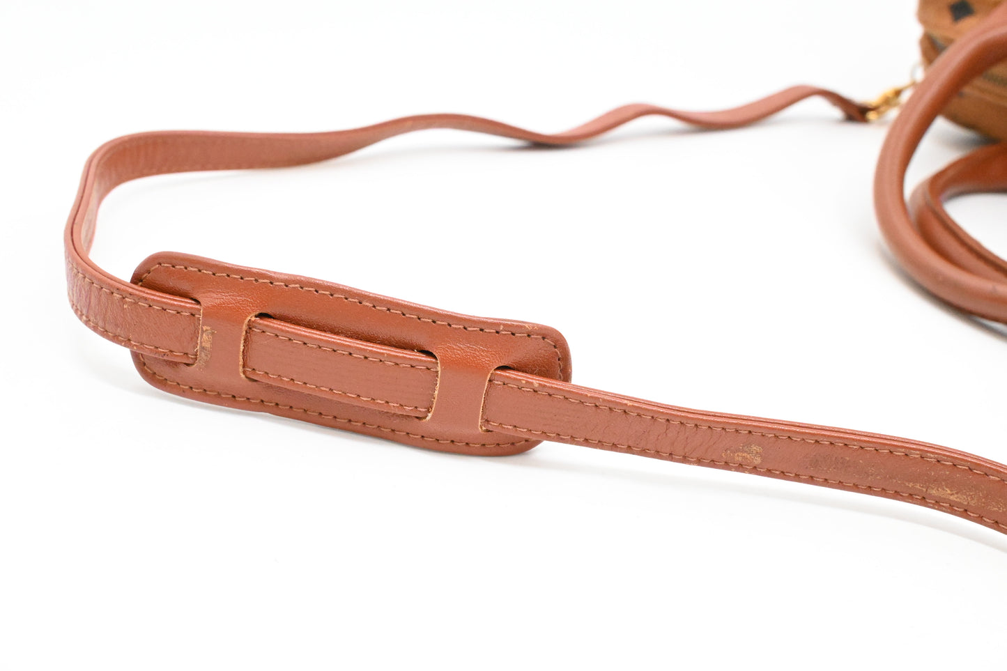 MCM Boston Bag in Cognac Visetos Canvas