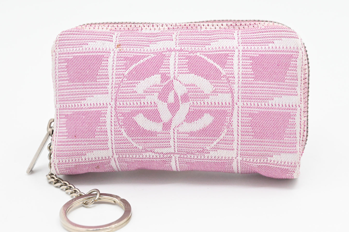 Chanel Coin Case in Pink New Travel LIne Canvas