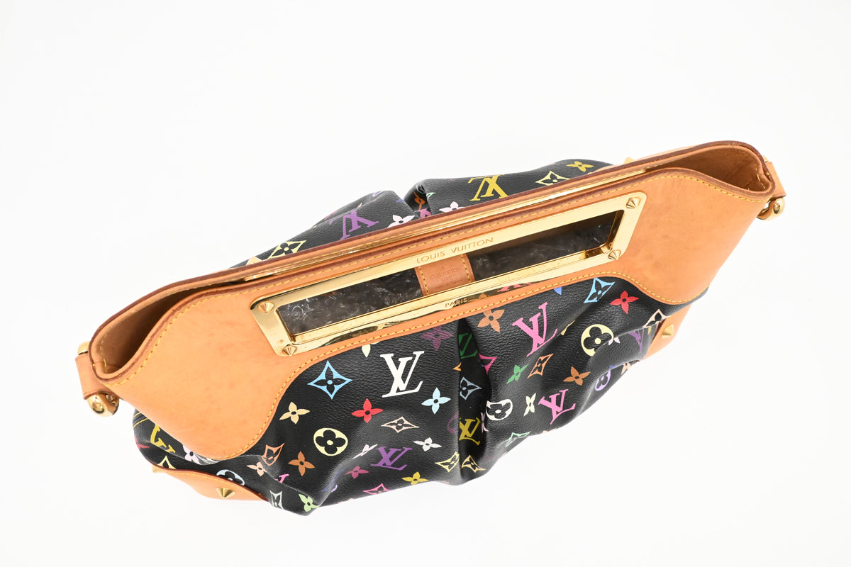 Louis Vuitton Judy MM in Black Multicolor Monogram Canvas