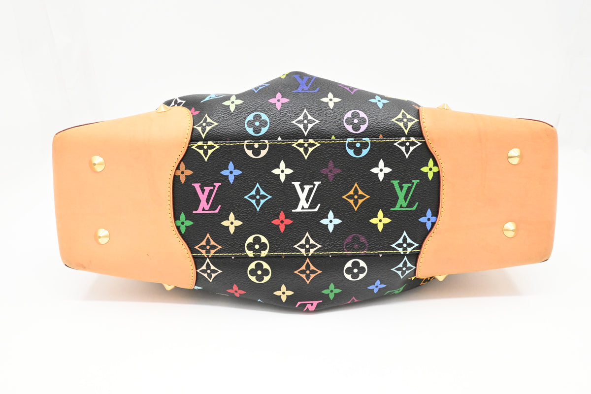 Louis Vuitton Judy MM in Black Multicolor Monogram Canvas