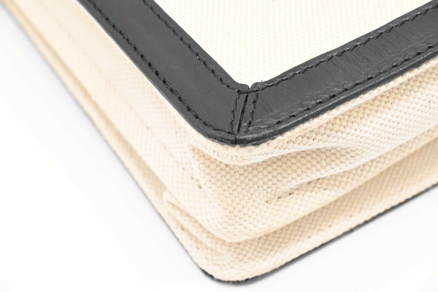 Balenciaga Navy Pochette Crossbody in Off White Canvas