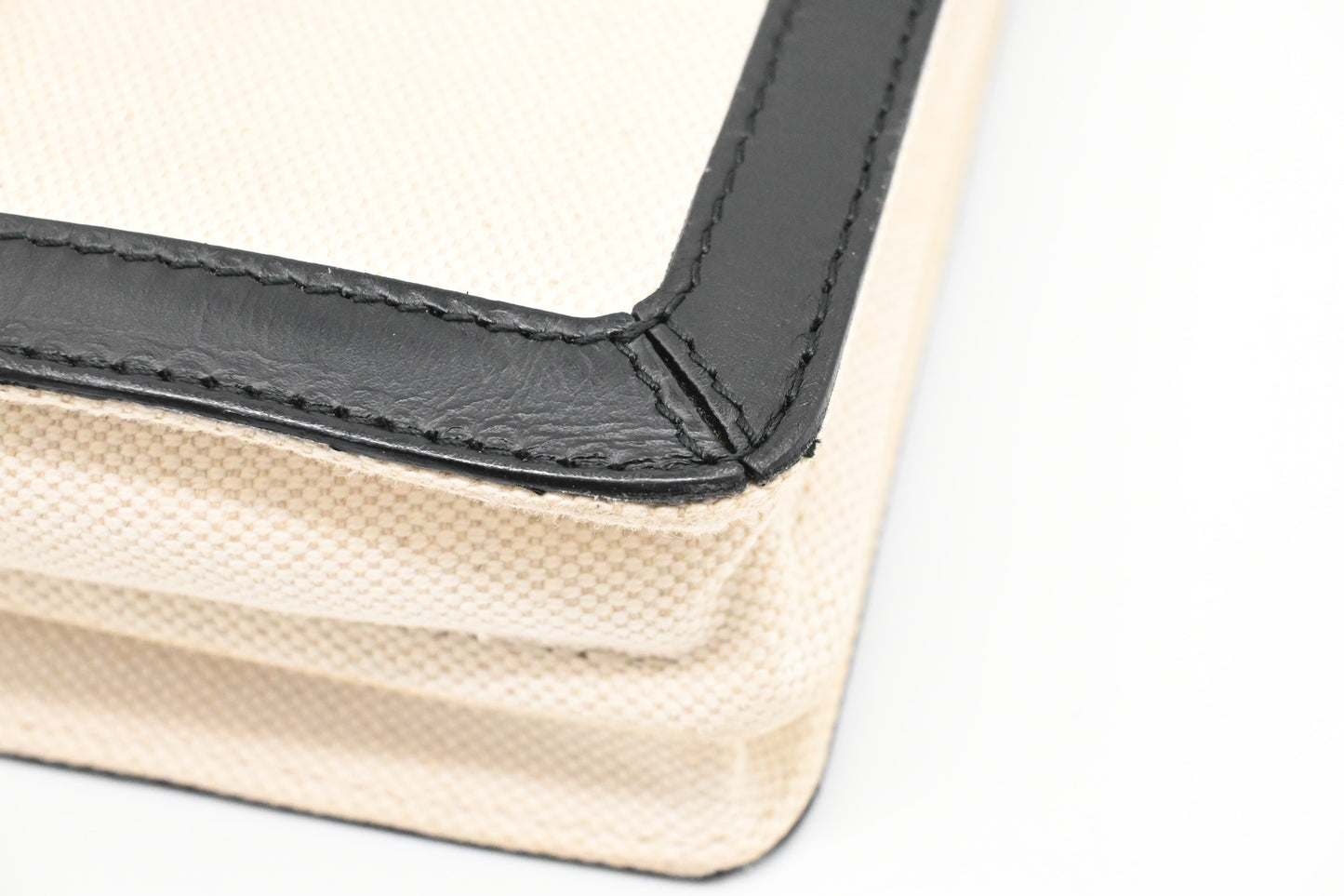 Balenciaga Navy Pochette Crossbody in Off White Canvas