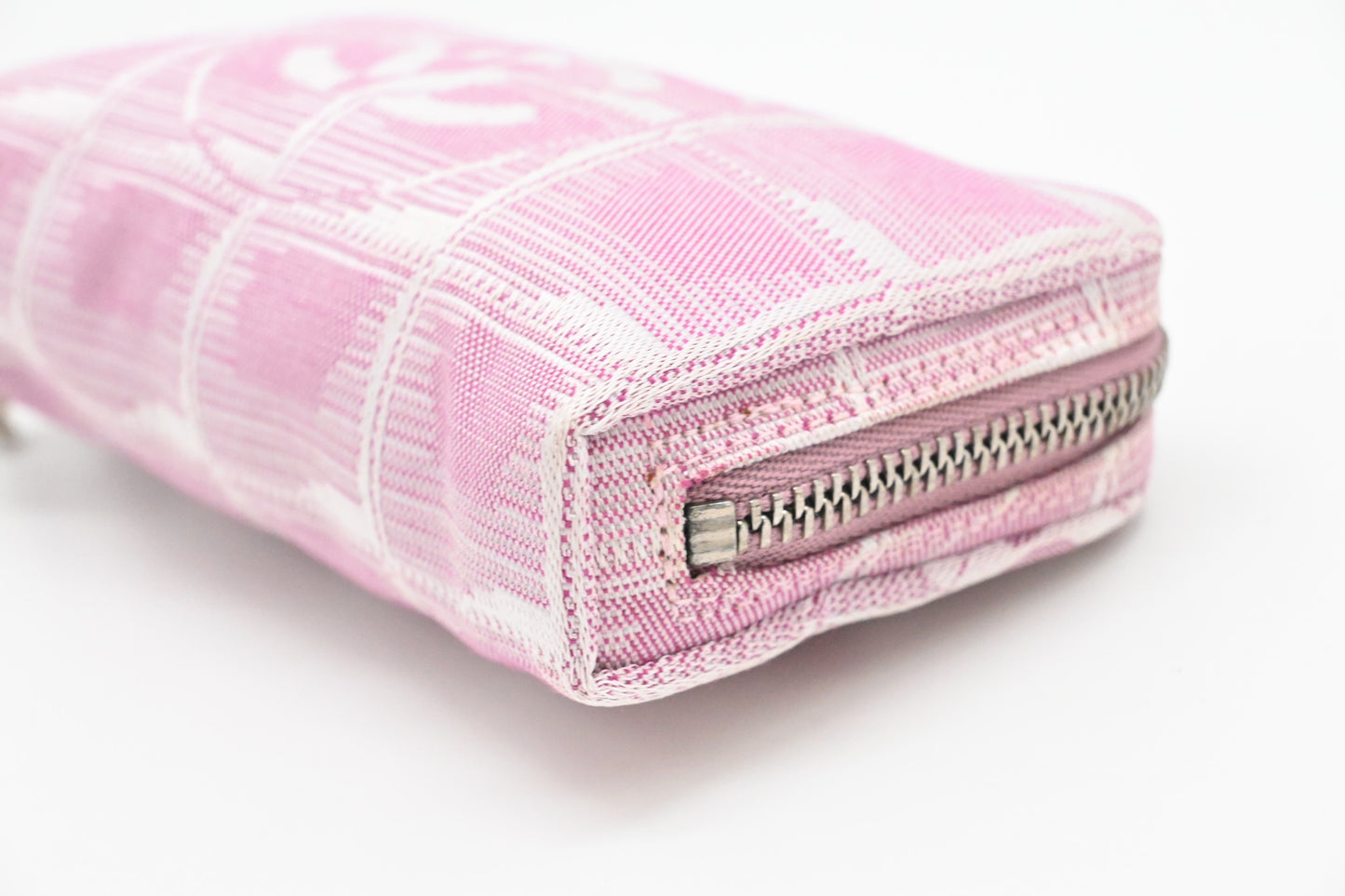Chanel Coin Case in Pink New Travel LIne Canvas