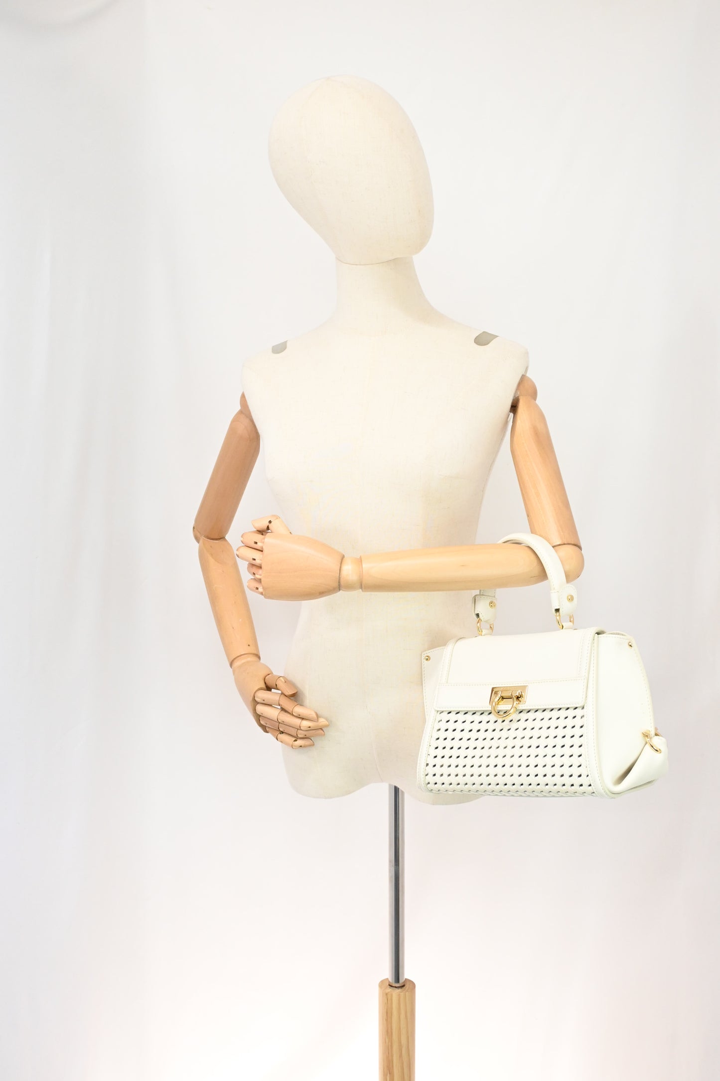 Ferragamo Sophia Bag in White Leather