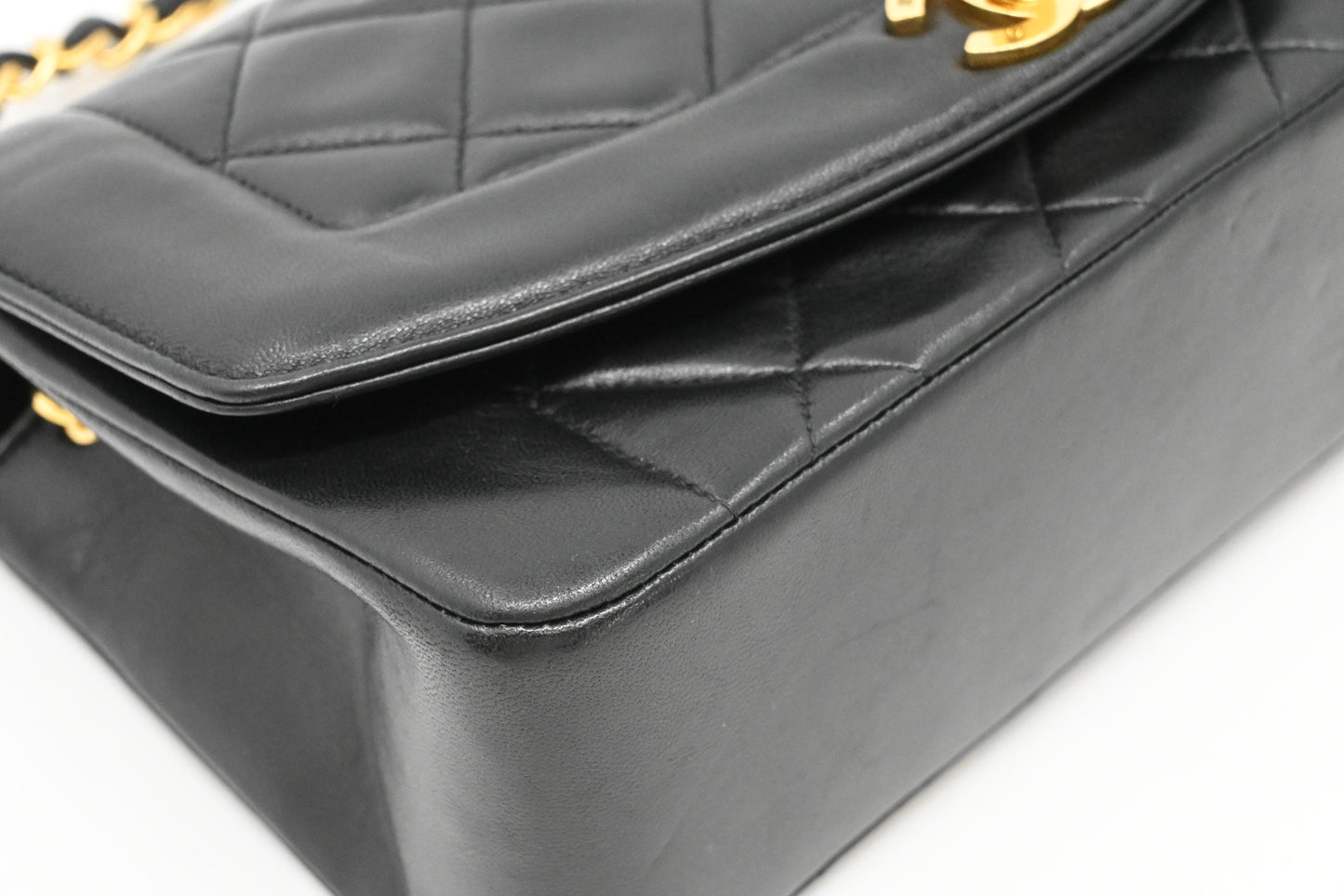 Chanel Diana 22 in Black Matelassé Leather