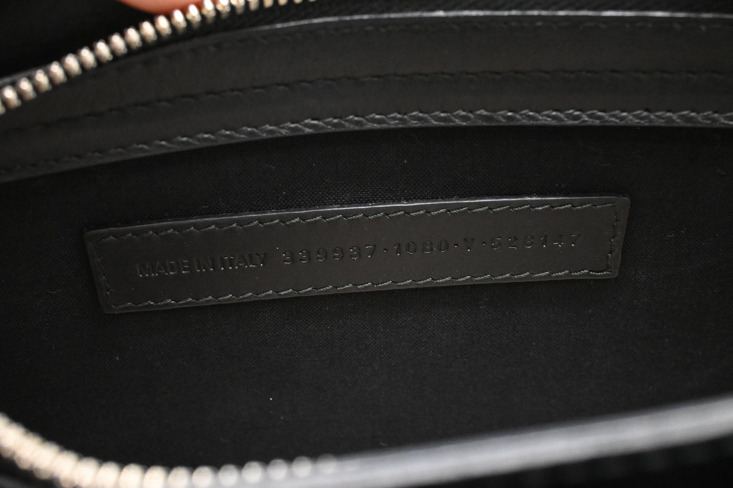 Balenciaga Navy Pochette Crossbody in Off White Canvas