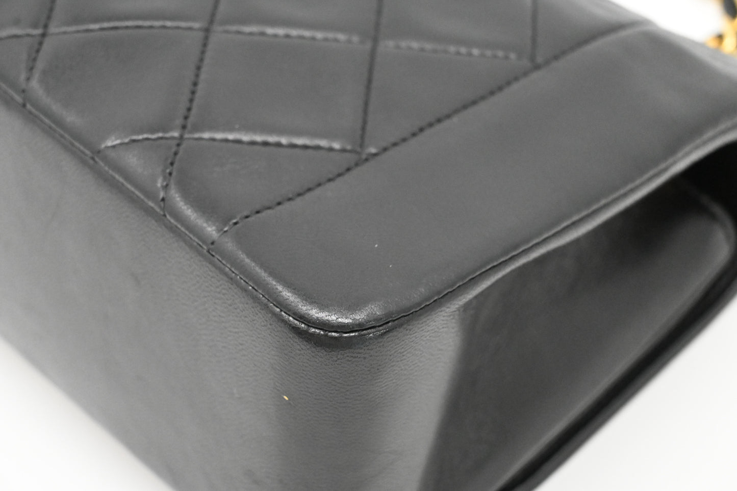Chanel Diana 22 in Black Matelassé Leather