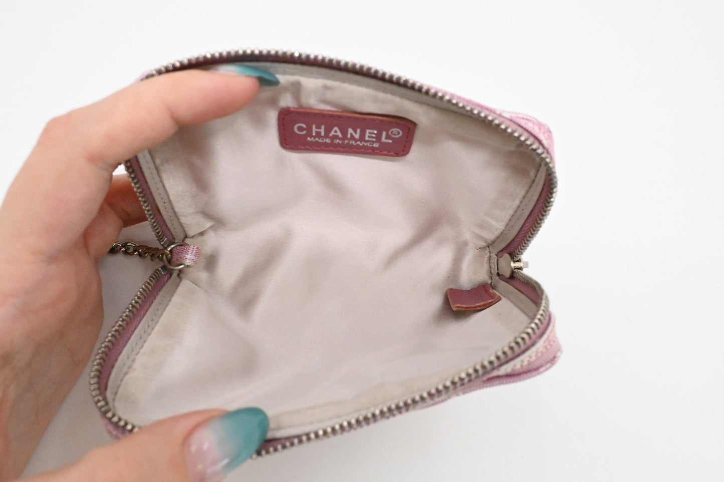 Chanel Coin Case in Pink New Travel LIne Canvas