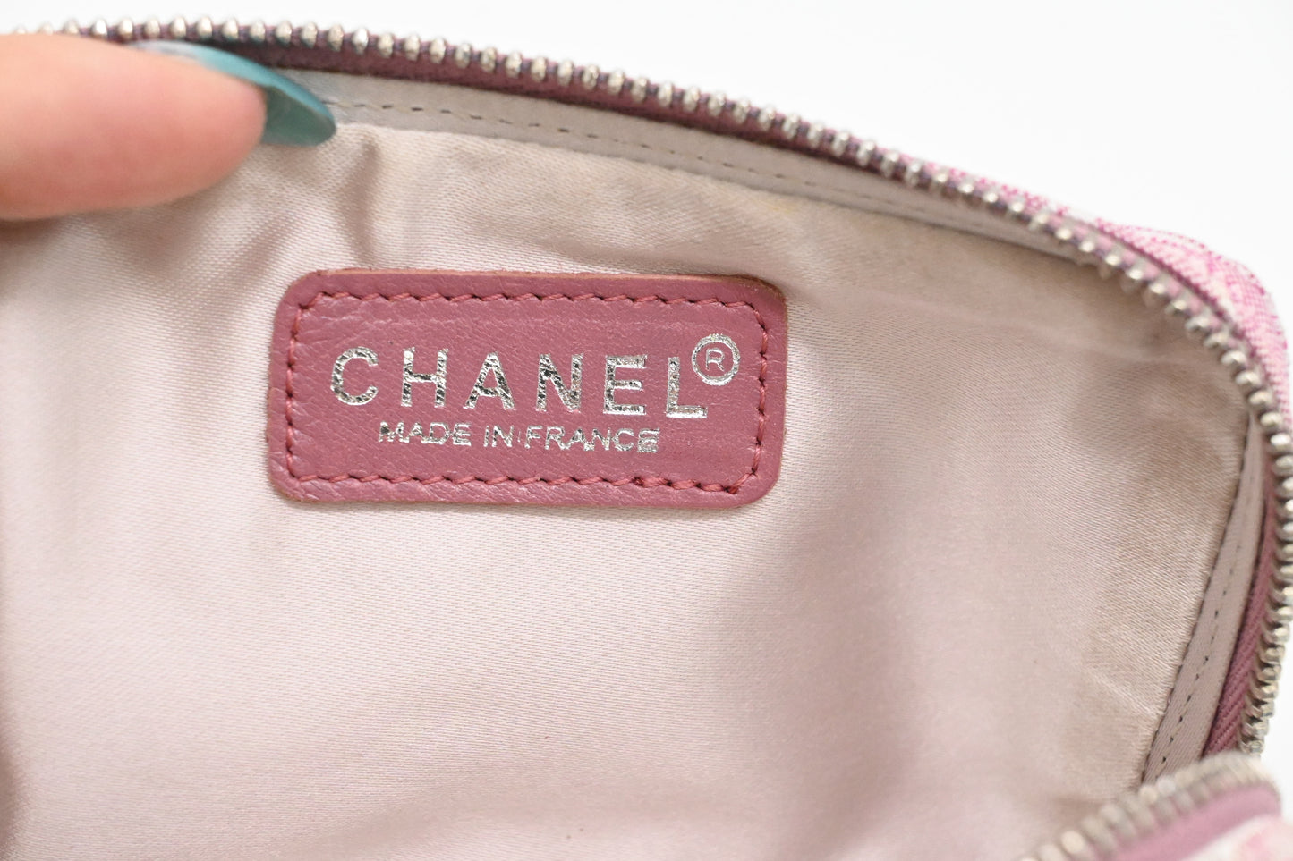 Chanel Coin Case in Pink New Travel LIne Canvas