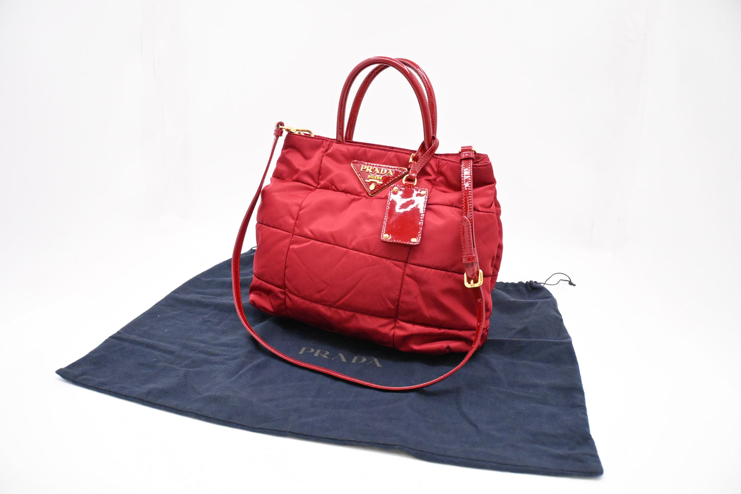 Prada 2way Bag in Red Nylon Canvas