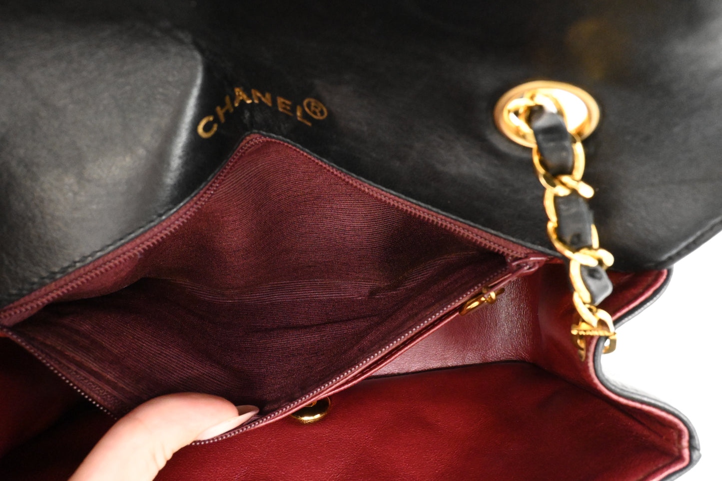 Chanel Diana 22 in Black Matelassé Leather
