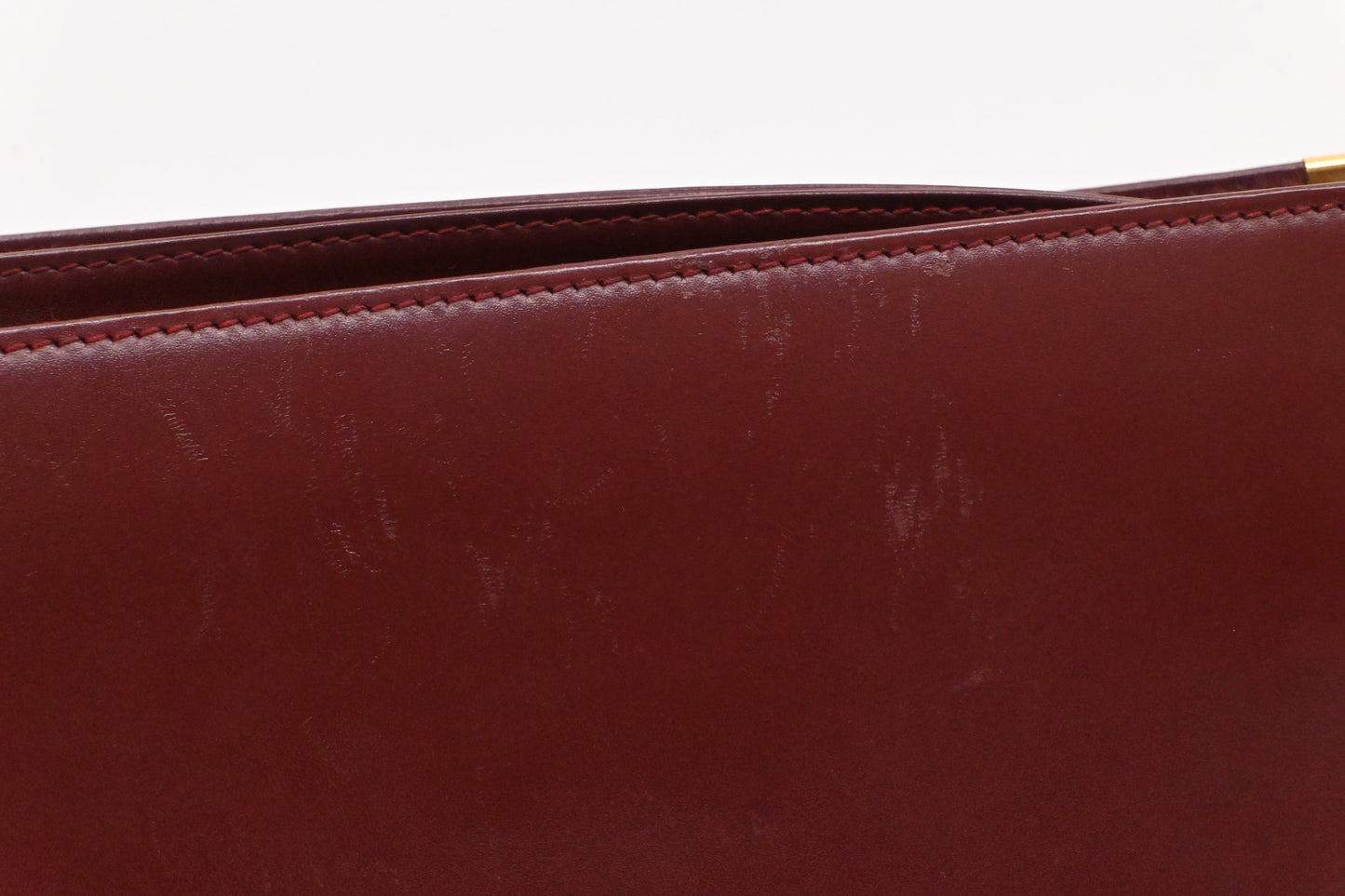 Cartier Wristlet in Burgundy Leather