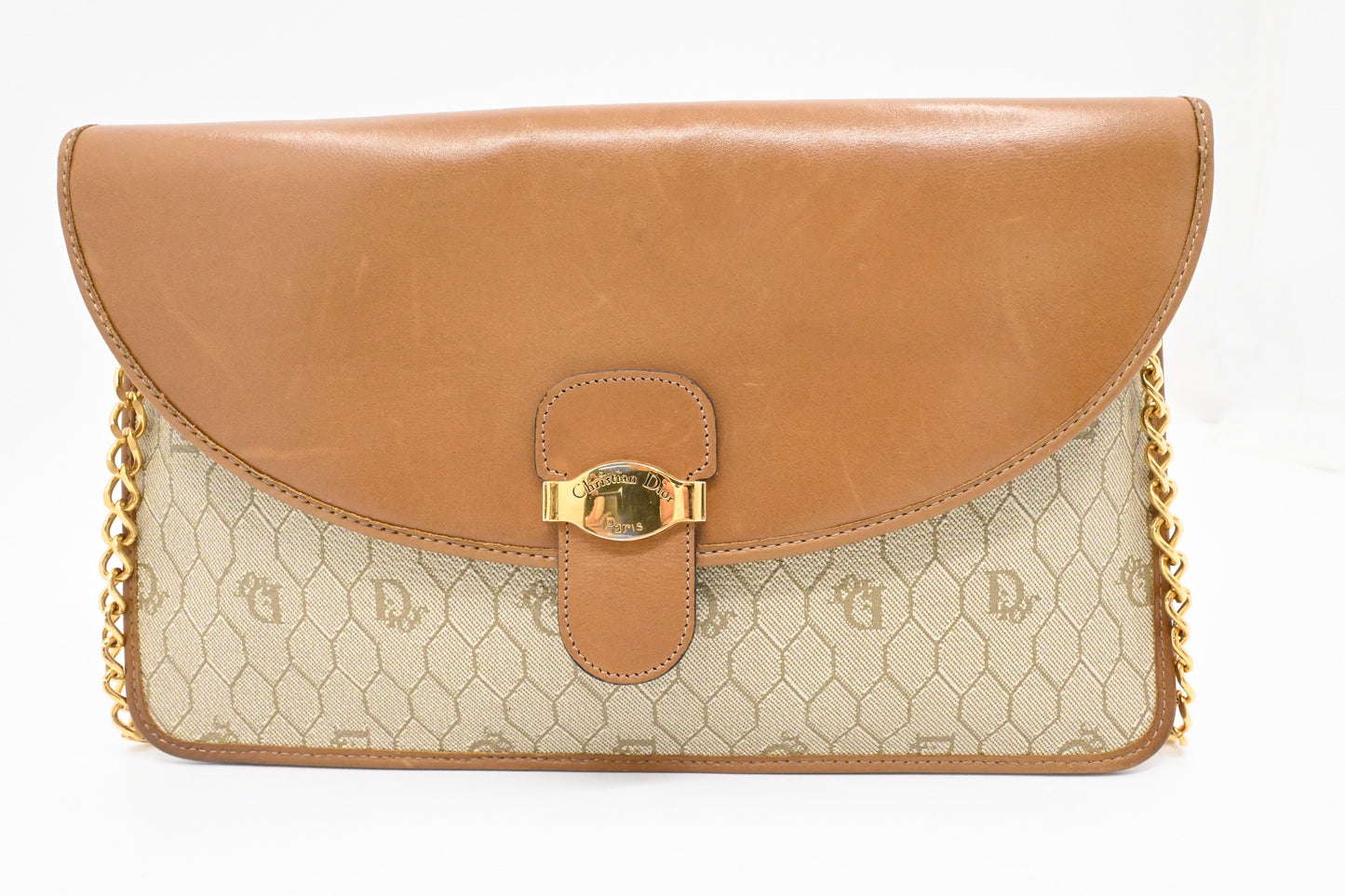 Dior Shoulder Bag in Beige Honeycomb Canvas
