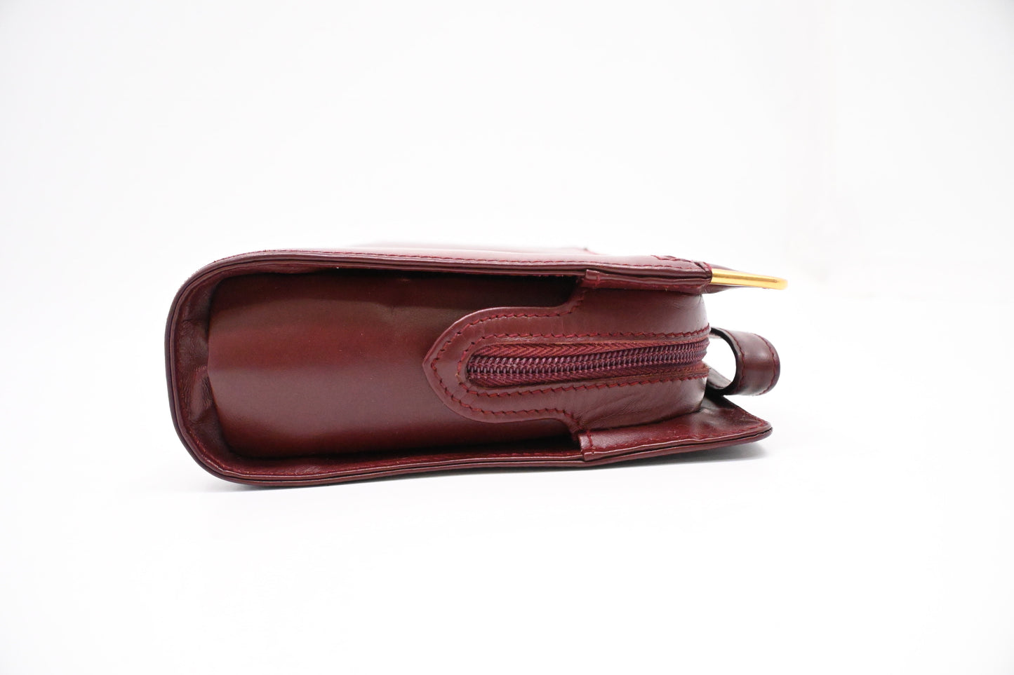Cartier Wristlet in Burgundy Leather