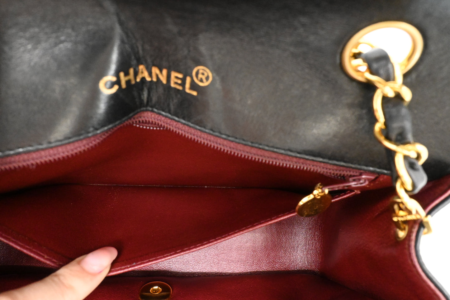 Chanel Diana 22 in Black Matelassé Leather