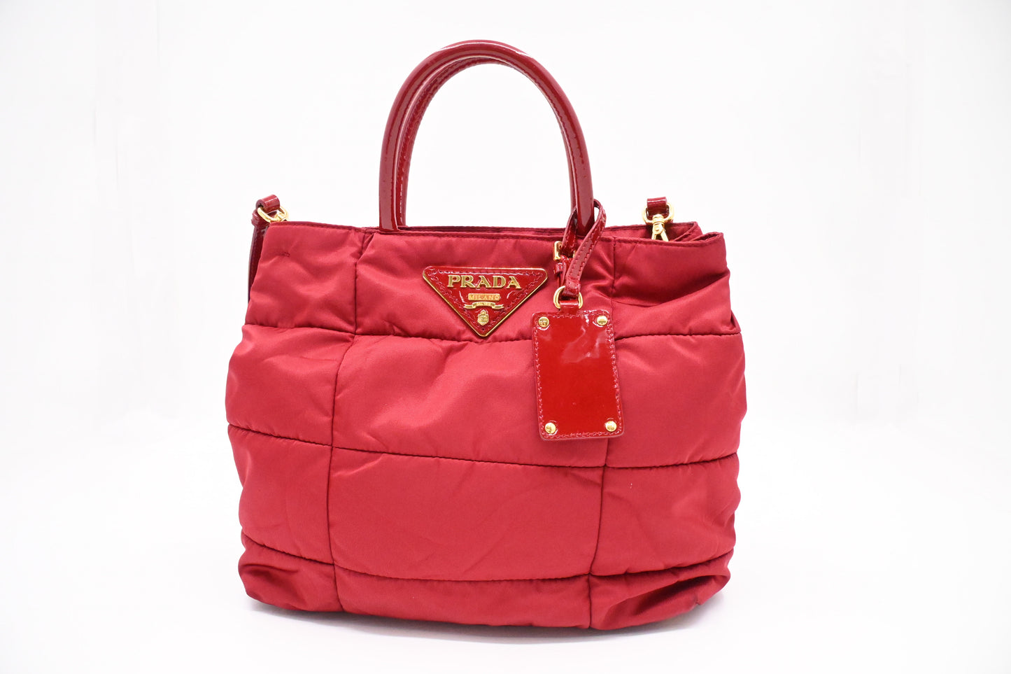 Prada 2way Bag in Red Nylon Canvas