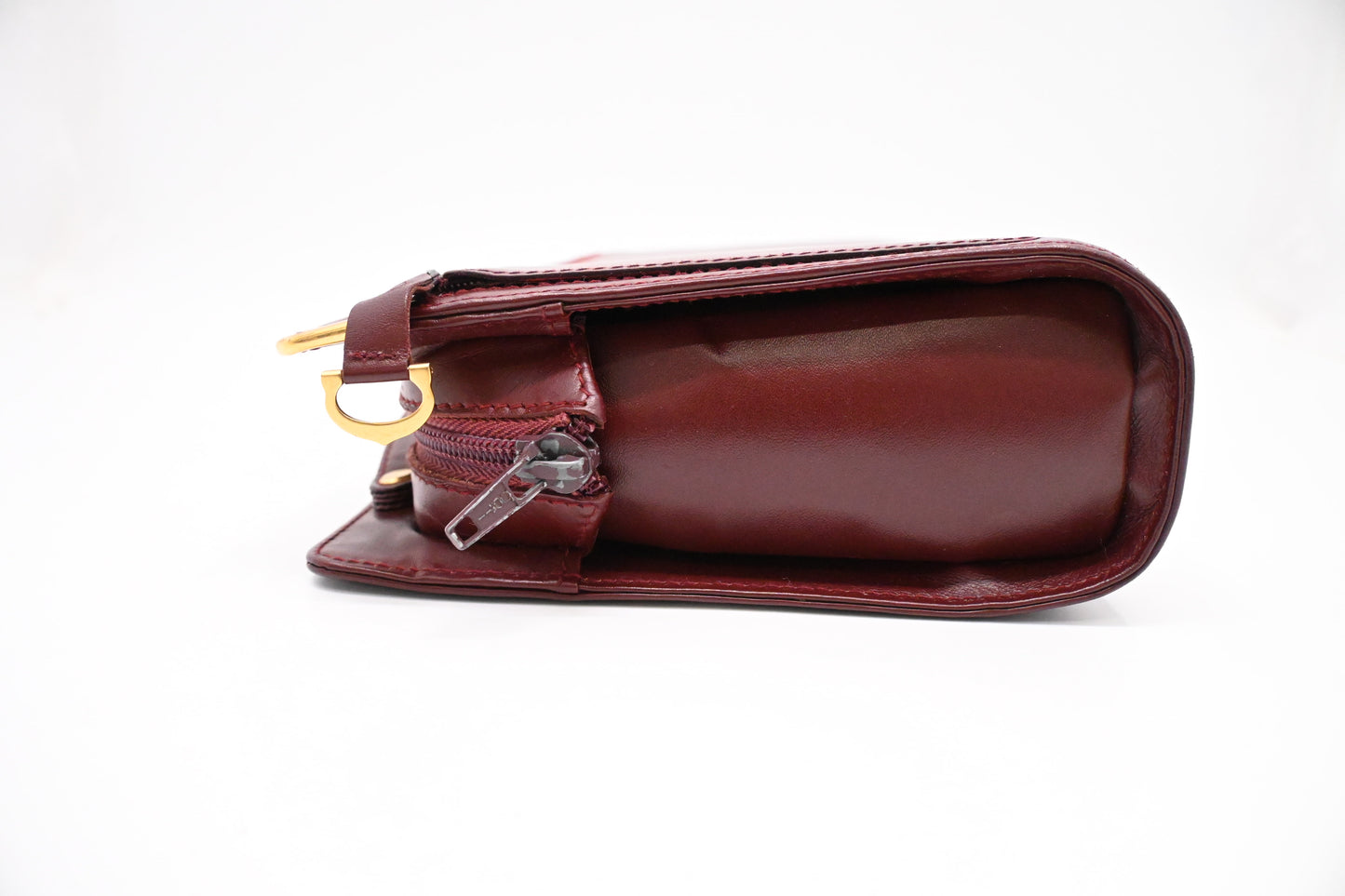 Cartier Wristlet in Burgundy Leather