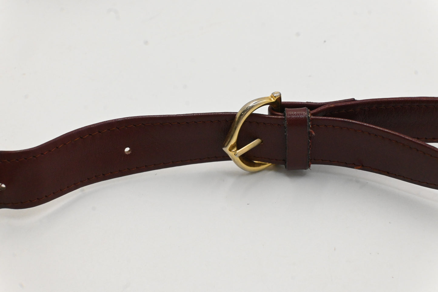 Cartier Kiss Lock Shoulder Bag in Burgundy Leather