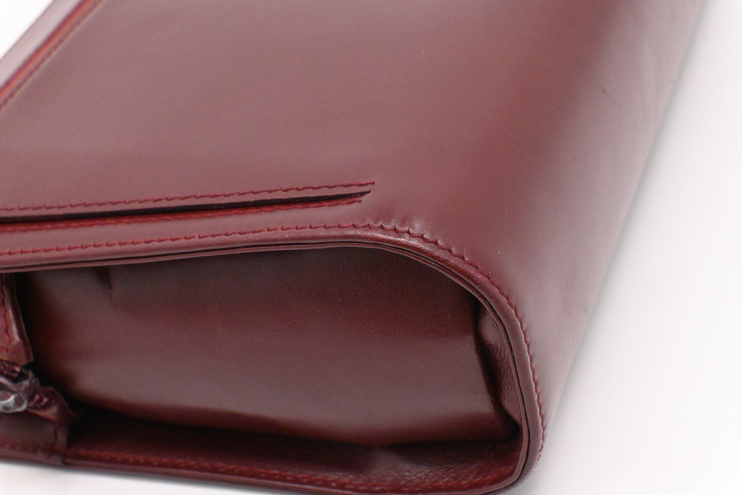 Cartier Wristlet in Burgundy Leather