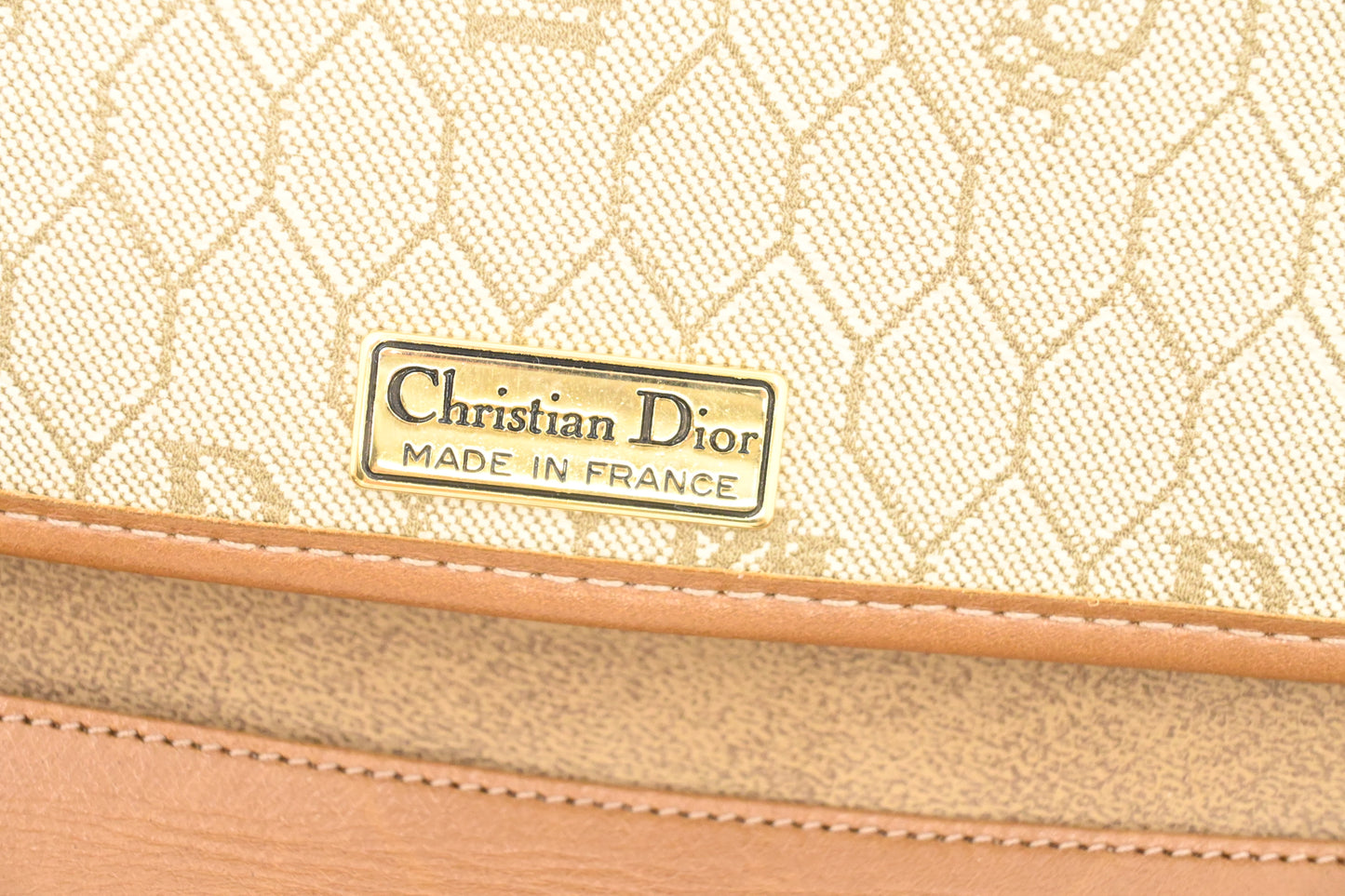 Dior Shoulder Bag in Beige Honeycomb Canvas