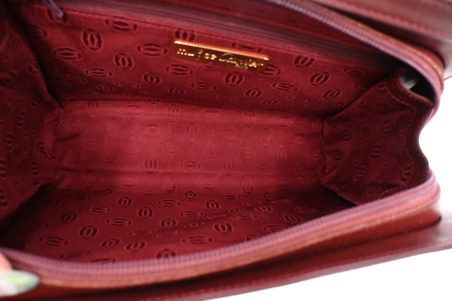 Cartier Wristlet in Burgundy Leather