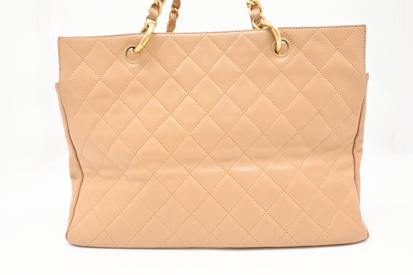 Chanel Grand Shopping Tote in Beige Caviar Leather