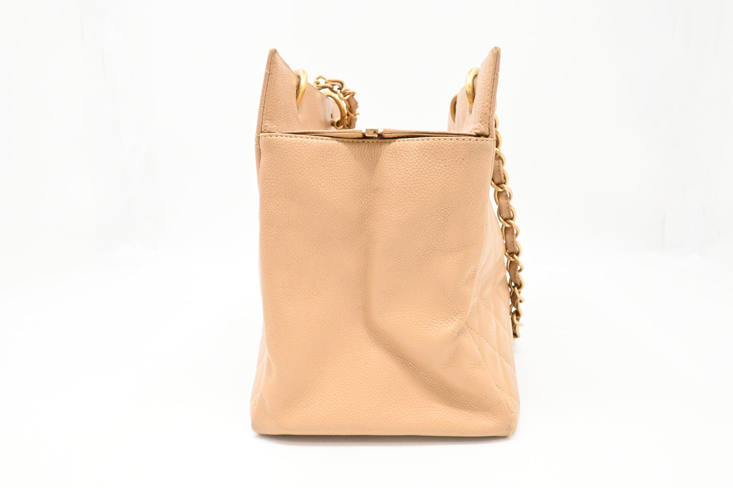 Chanel Grand Shopping Tote in Beige Caviar Leather