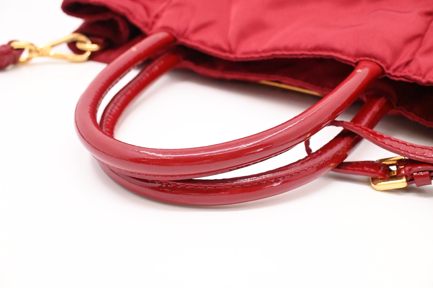 Prada 2way Bag in Red Nylon Canvas