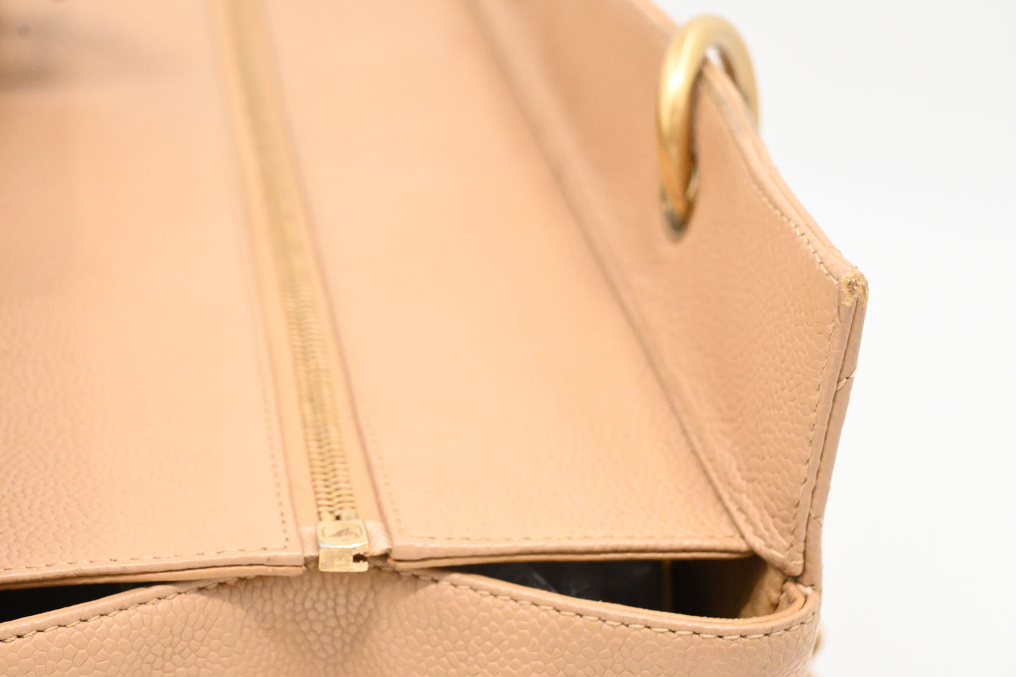 Chanel Grand Shopping Tote in Beige Caviar Leather