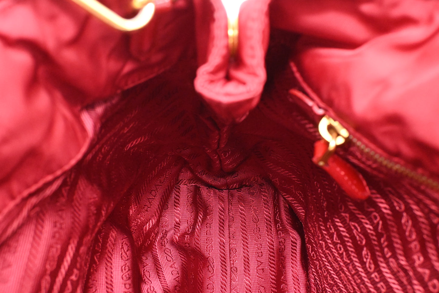 Prada 2way Bag in Red Nylon Canvas