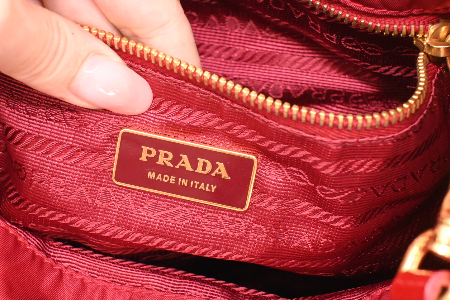 Prada 2way Bag in Red Nylon Canvas