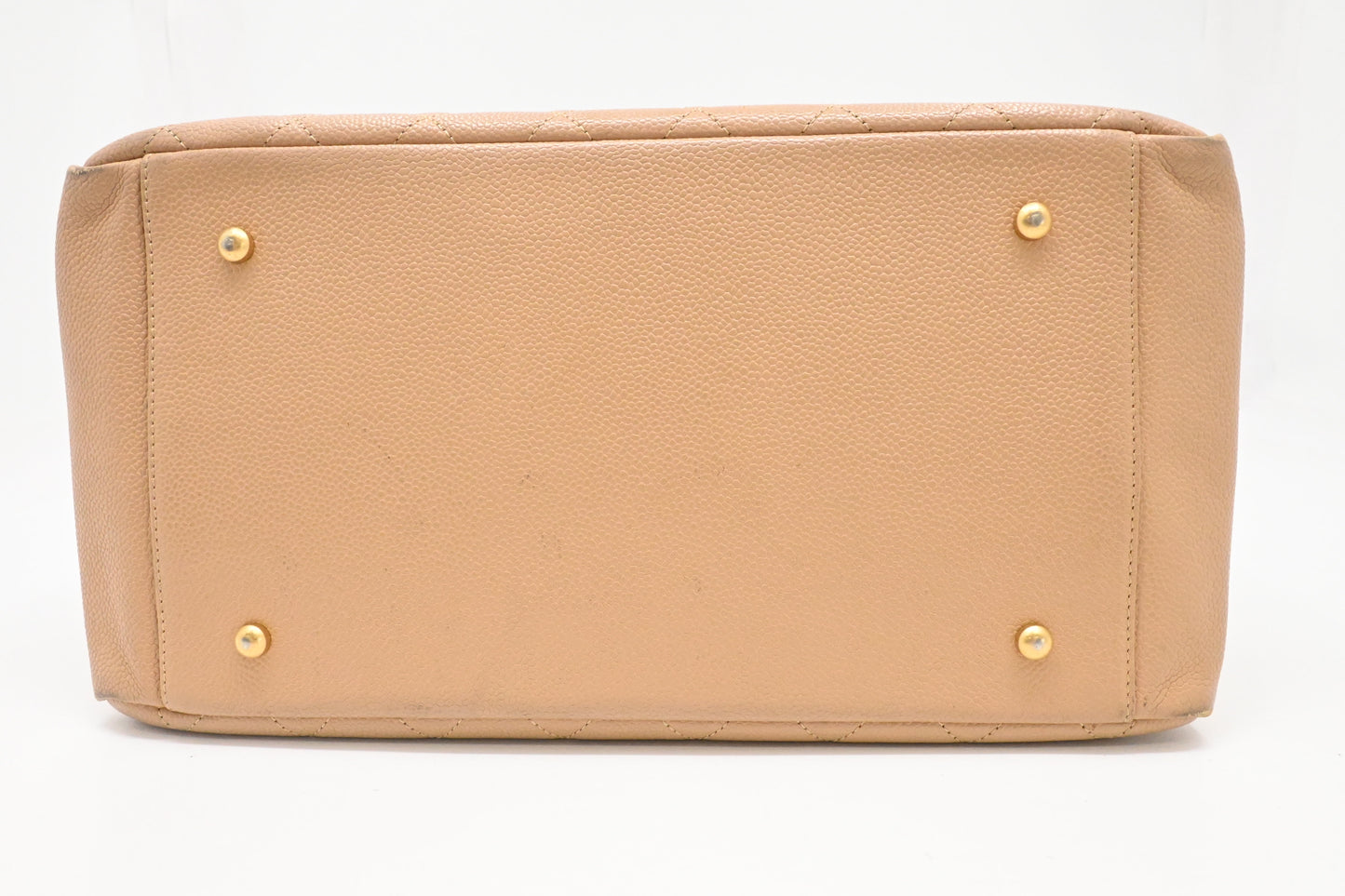 Chanel Grand Shopping Tote in Beige Caviar Leather