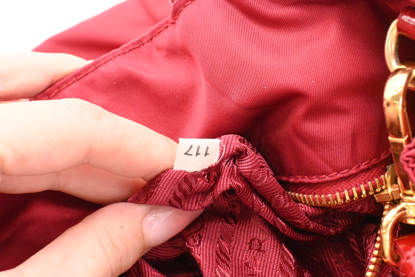 Prada 2way Bag in Red Nylon Canvas