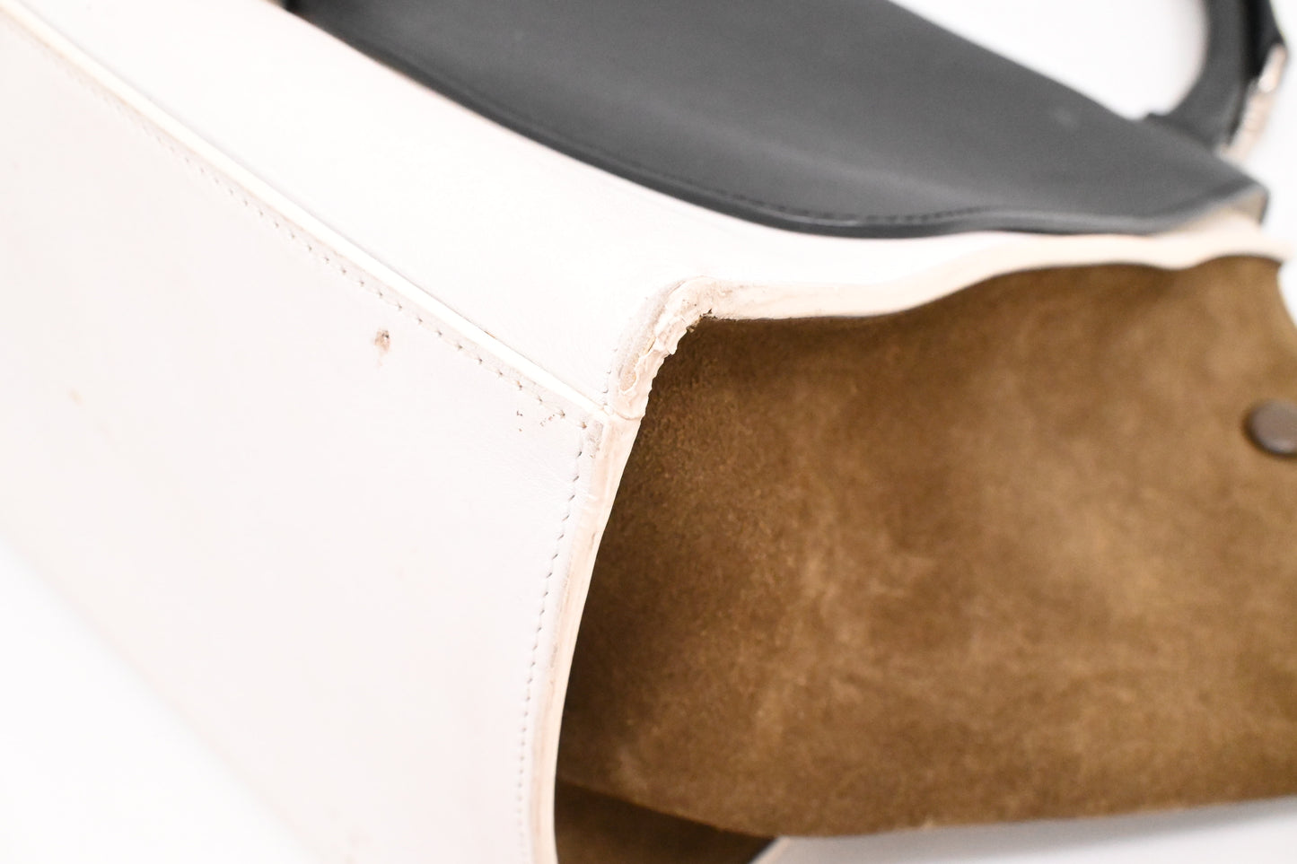 Celine Trapeze 2way Bag in Black, White and Brown Leather