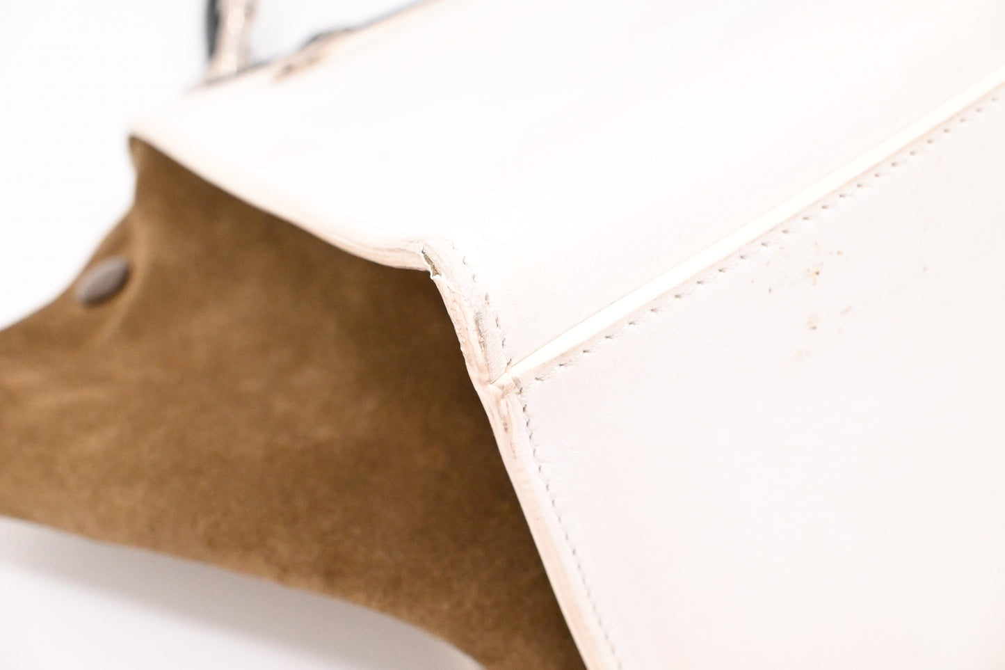 Celine Trapeze 2way Bag in Black, White and Brown Leather