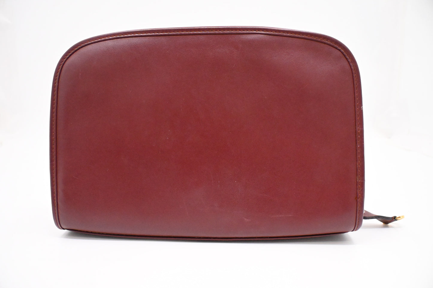 Cartier Toiletry Pouch in Burgundy Leather