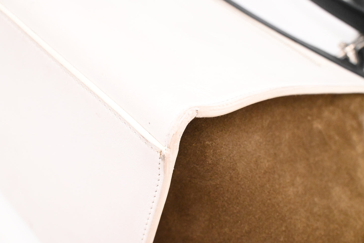 Celine Trapeze 2way Bag in Black, White and Brown Leather