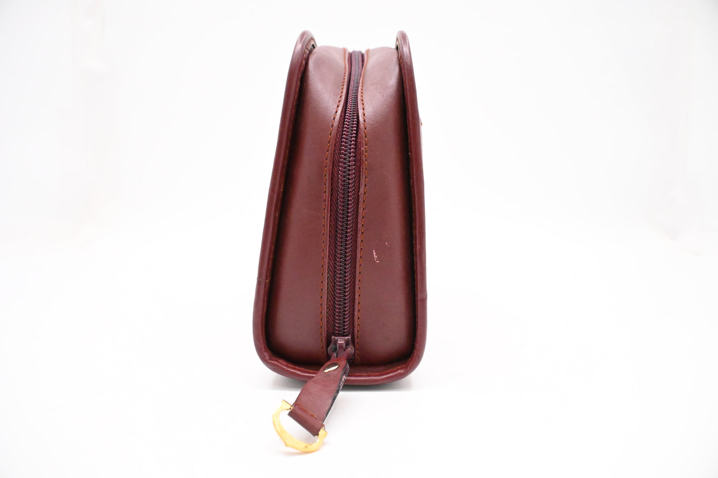 Cartier Toiletry Pouch in Burgundy Leather