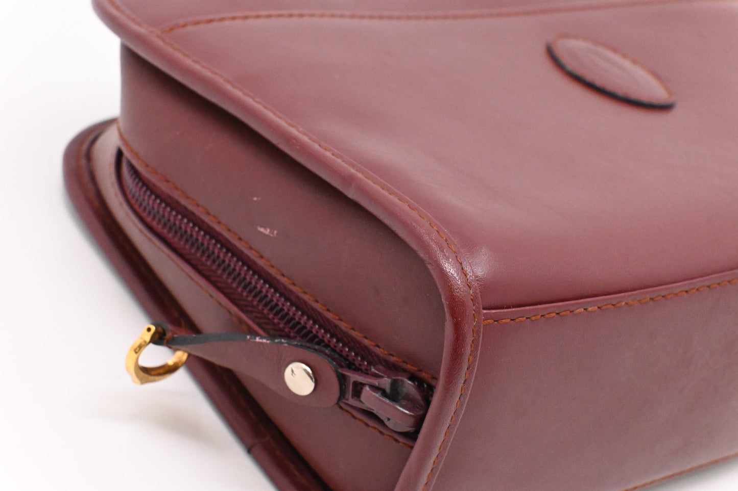 Cartier Toiletry Pouch in Burgundy Leather