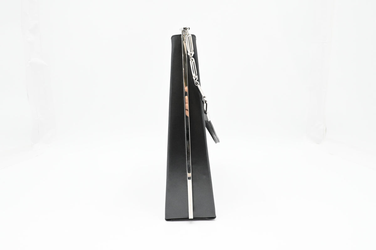 Ferragamo Shoulder Bag in Matte Black Leather