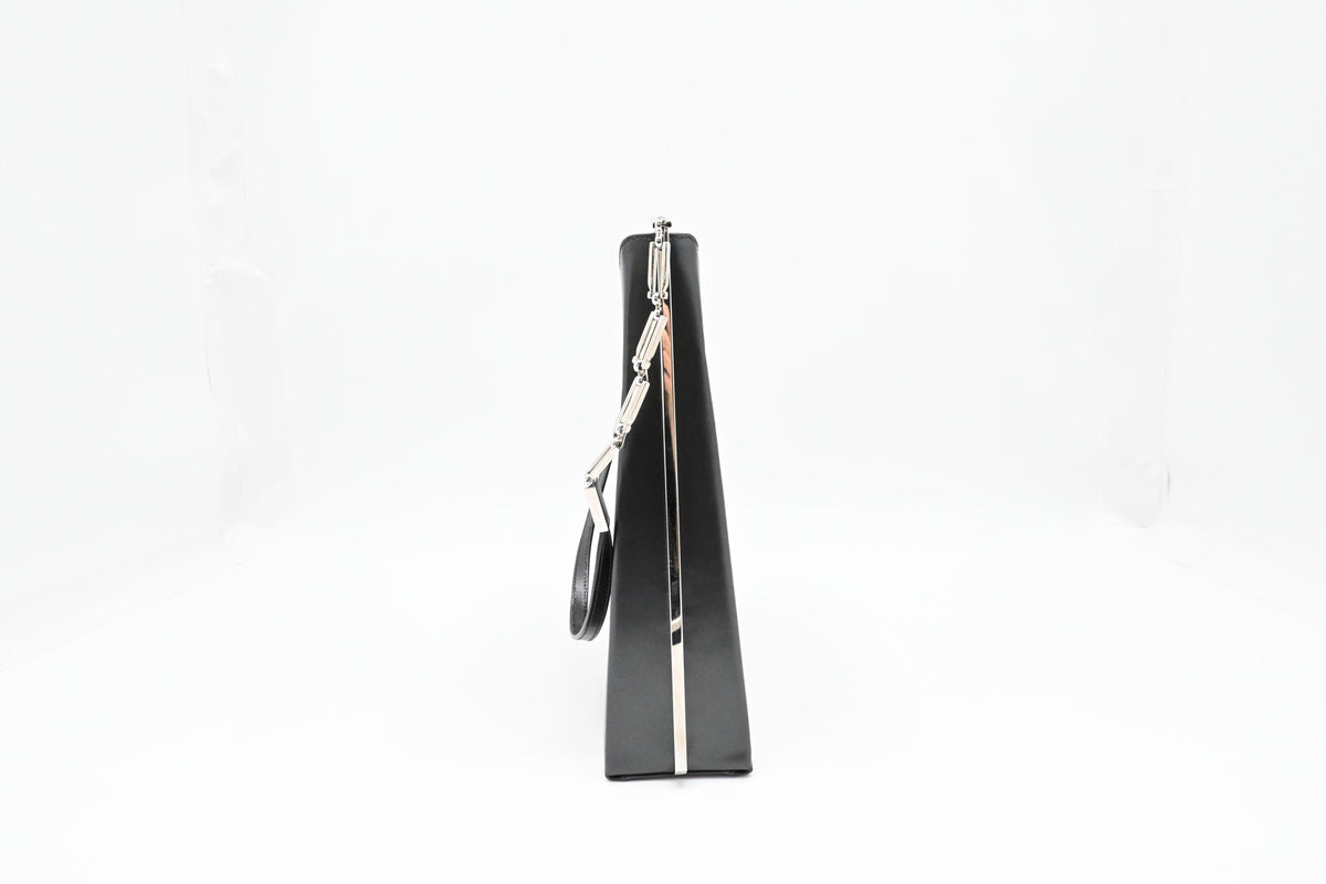 Ferragamo Shoulder Bag in Matte Black Leather