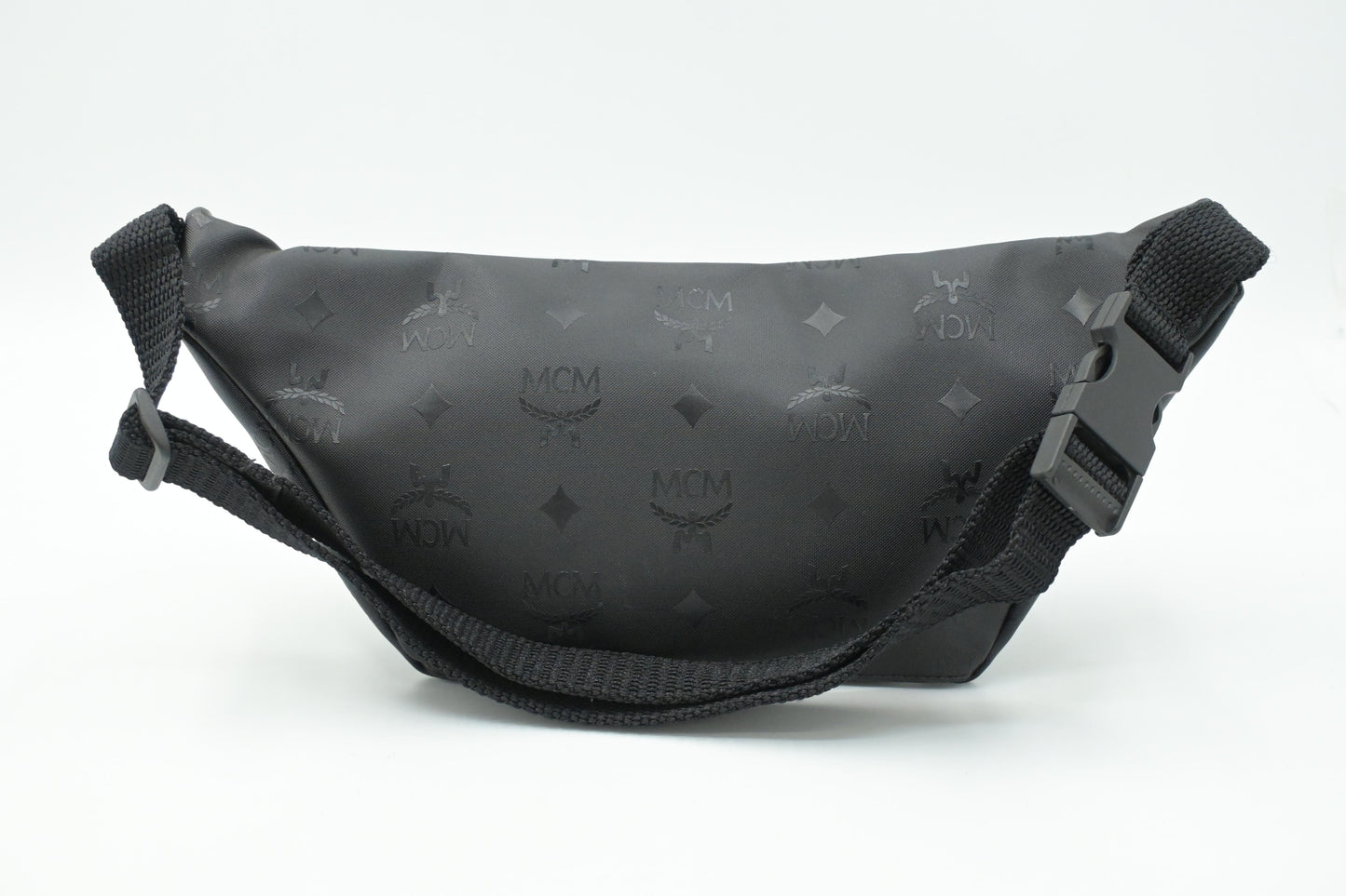 MCM Bumbag in Black Coated Canvas