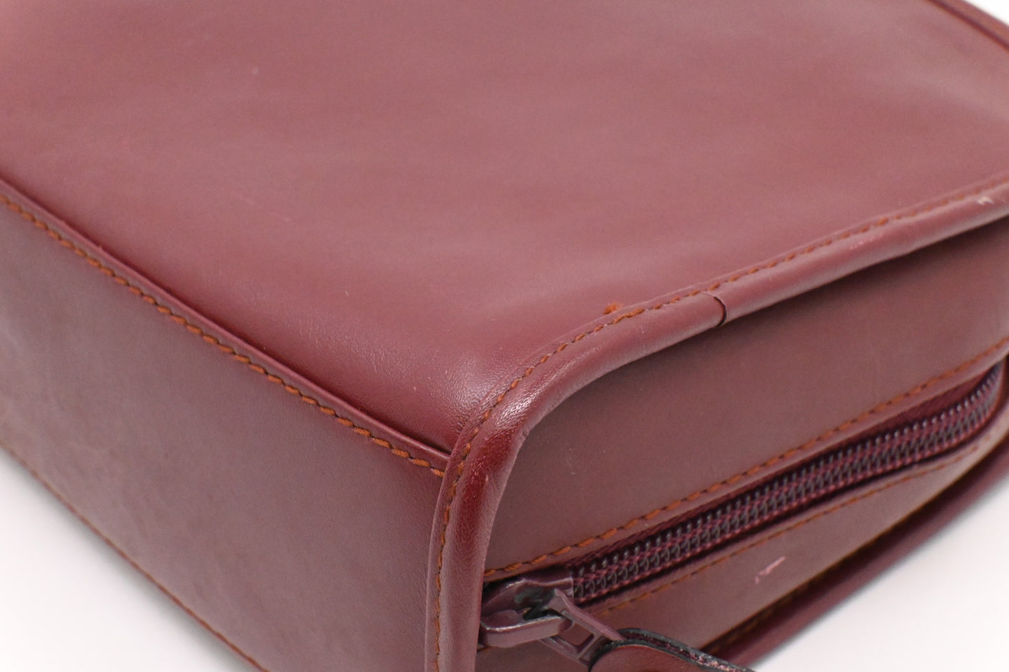 Cartier Toiletry Pouch in Burgundy Leather